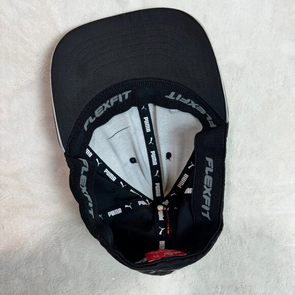 Puma FlexFit Baseball Cap Lightweight Stretch Embroidered Logo Black Mens S/M - Picture 6 of 8